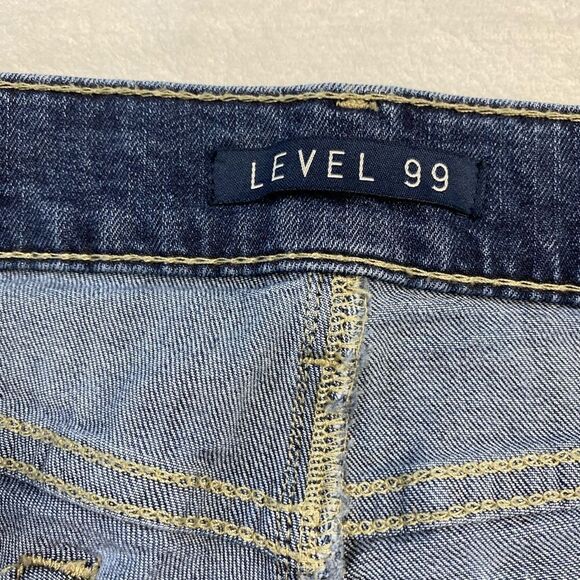 LEVEL 99 ANTHROPOLOGIE DENIM SHORTS JAIMEE BERMUDA ROLL UP HEM - Picture 10 of 12